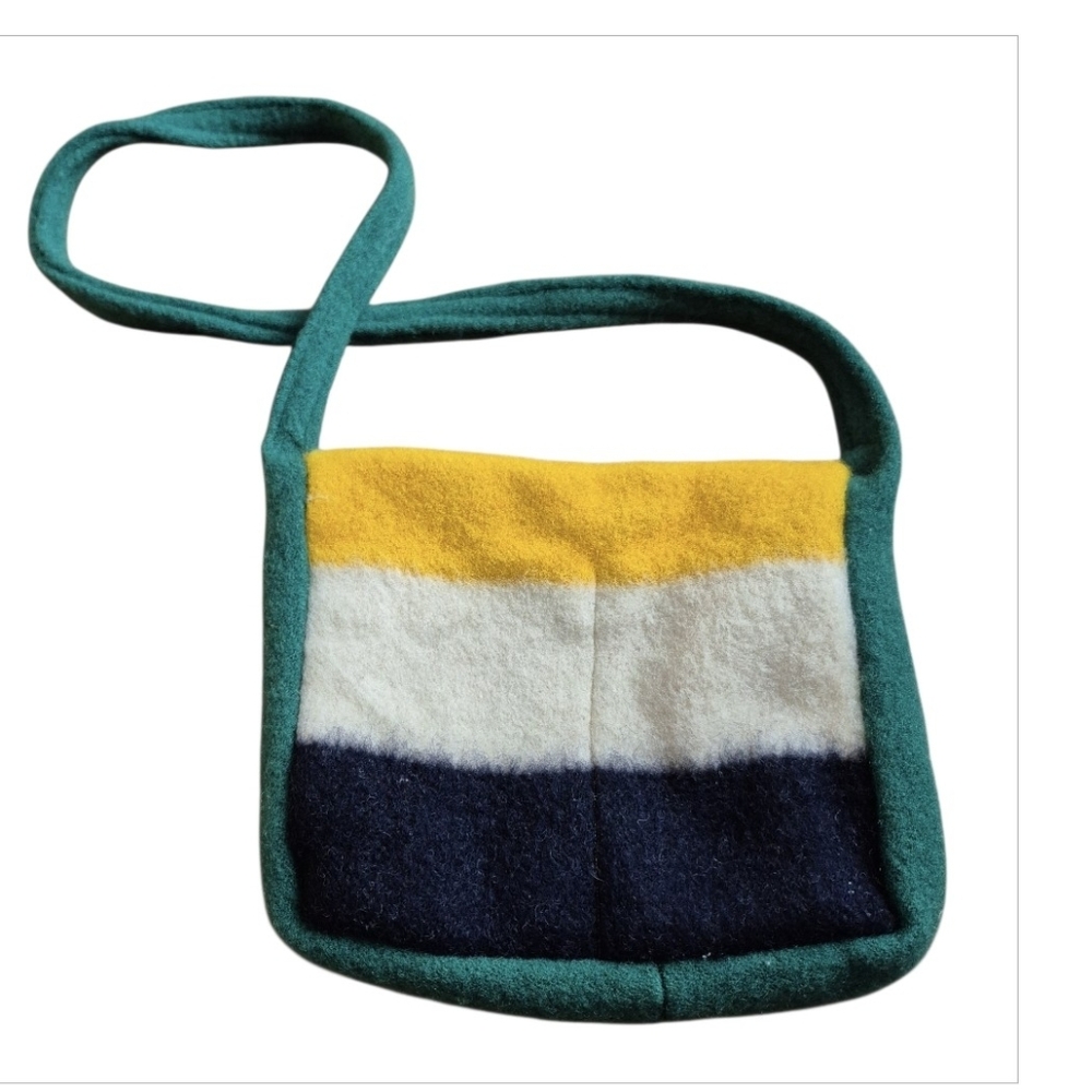 Vintage Wool Shoulder Bag With Inside Pouch - Picture 2 of 6